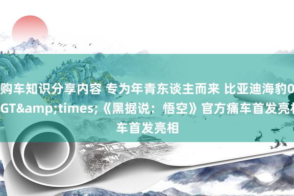 购车知识分享内容 专为年青东谈主而来 比亚迪海豹06GT&times;《黑据说：悟空》官方痛车首发亮相