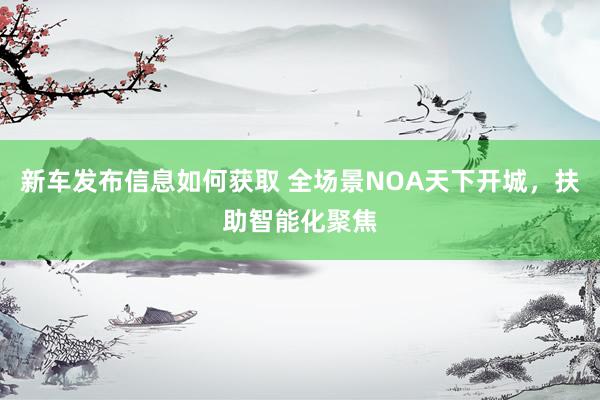 新车发布信息如何获取 全场景NOA天下开城，扶助智能化聚焦